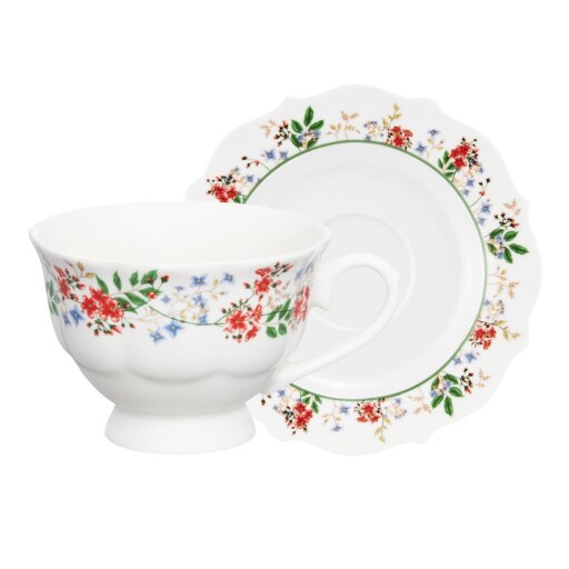 Set ceai / cafea 12 piese, Rosalia, Ambition, 200 ml, portelan, multicolor