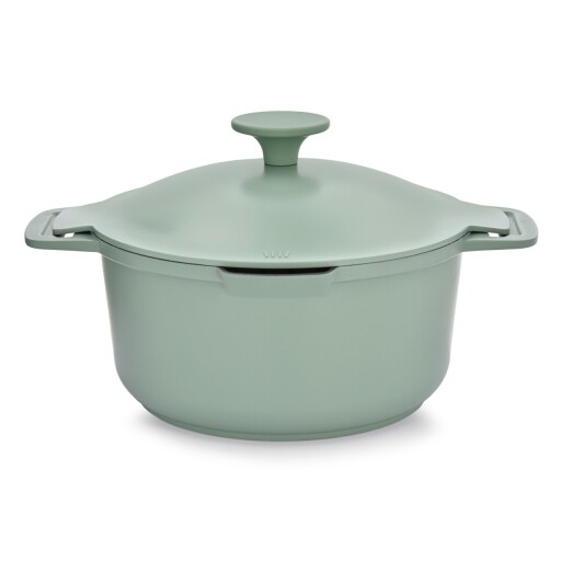 Oala cu capac Fern, Ambition, 20 cm, 2.6 L, aluminiu, verde/negru