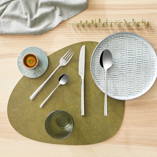 Set tacamuri 24 piese Metropole, Amefa, 6 persoane, inox 18/10, argintiu