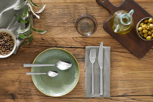 Set tacamuri 24 piese in cutie cadou Phoenix, Amefa, 6 persoane, inox 18/0, argintiu