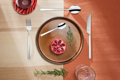 Set tacamuri 24 piese Manille, Amefa, 6 persoane, inox 18/0, argintiu