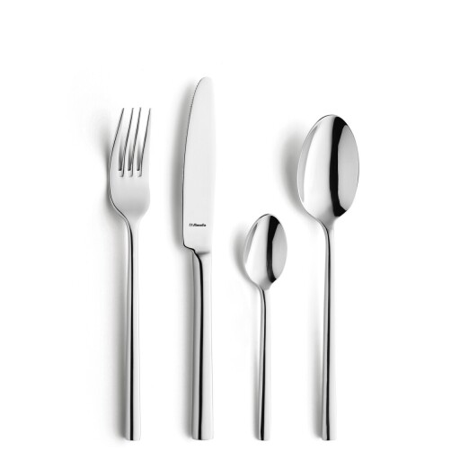 Set tacamuri 24 piese Amefa, Colorado, inox, argintiu
