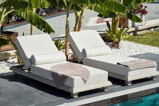 Sezlong de gradina, Clara, Pera, 70x36x212 cm, Ofelina, Bej