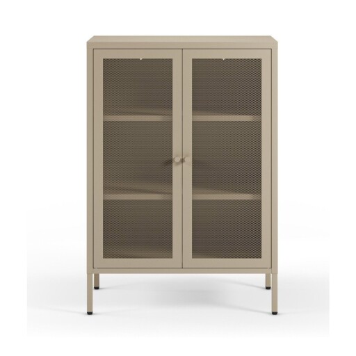 Dulap crem din metal 70x100x40 cm Fayna – Marckeric