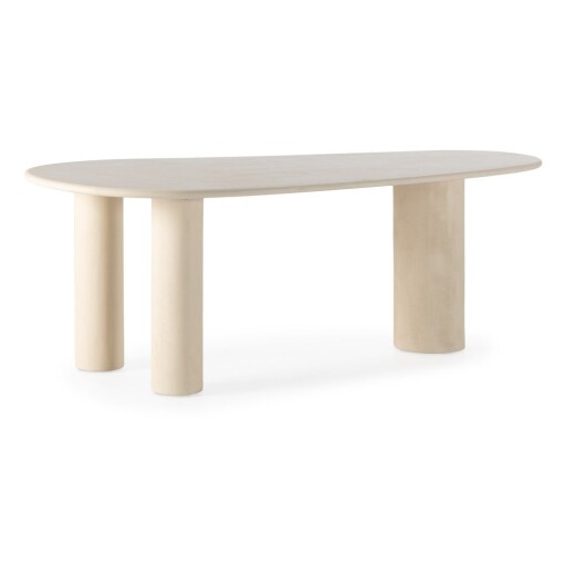 Masă de dining cu aspect de piatră 100x201 cm Daila – MOME