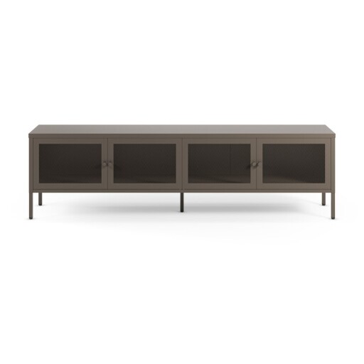 Comodă TV gri din metal 160x50x35 cm Fayna – Marckeric