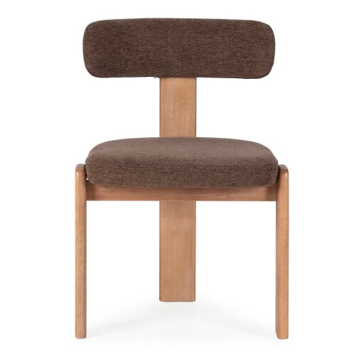 Scaune de dining maro 2 buc. tapițate Nadia – MOME