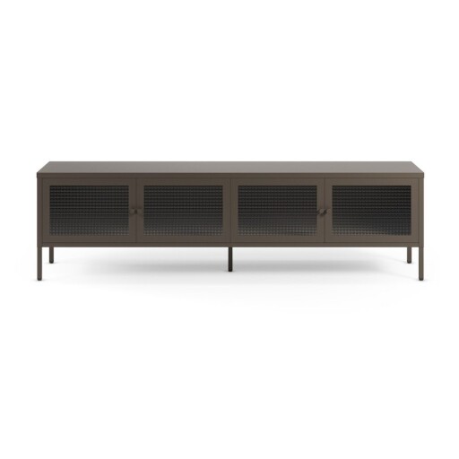 Comodă TV gri din metal 160x50x35 cm Layna – Marckeric