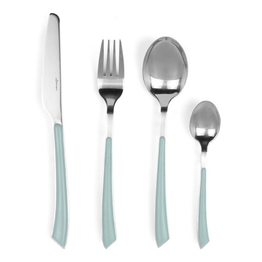 Set tacamuri 24 piese, Luigi Ferrero Norsk FR-2431CS, inox, albastru deschis