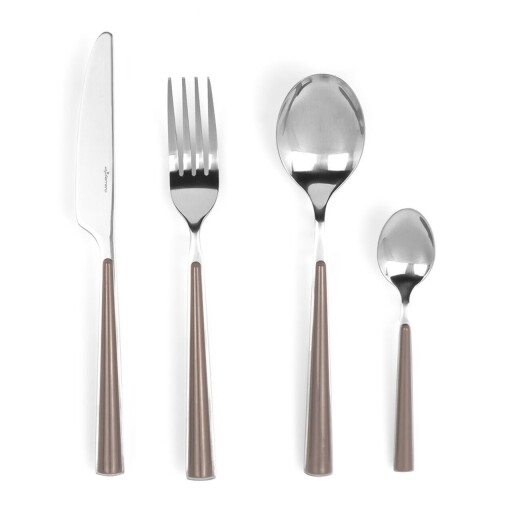 Set tacamuri 24 piese, Luigi Ferrero Norsk FR-2441CS, inox, maro deschis