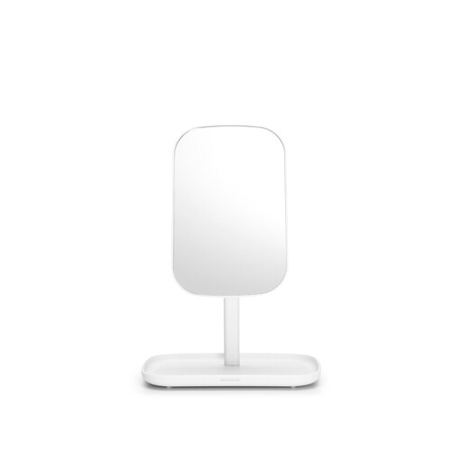 Oglinda cosmetica, Brabantia, White, reglabila la 360 grade, factor marire x 5, 20x12.6x28.3 cm, polipropilena, alb