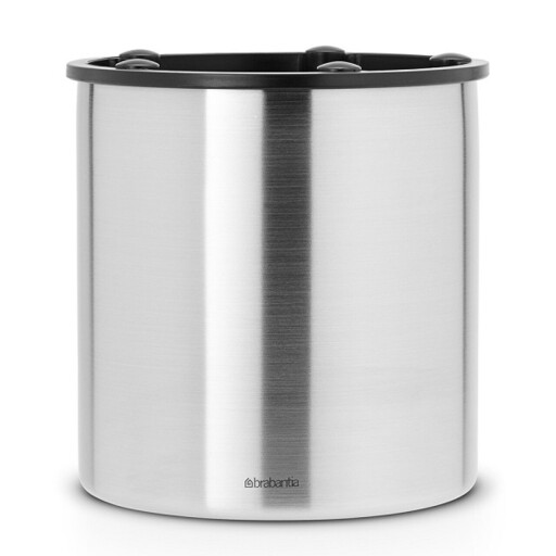 Suport ustensile bucatarie, Brabantia, Profile Line, 15x15.5 cm, inox, argintiu