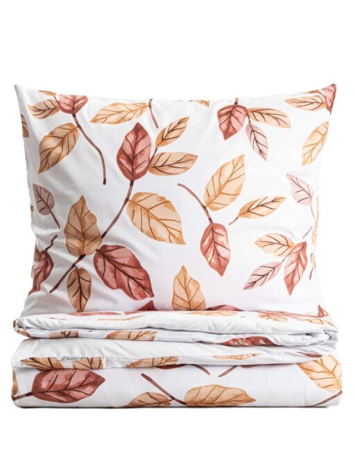 Lenjerie de pat King Size, Leafy, Homla, 3 piese, 200x220 cm, microfibra, multicolor