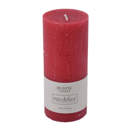 Lumânare Rustic candles by Ego dekor Rust, durată ardere 58 h, roșu