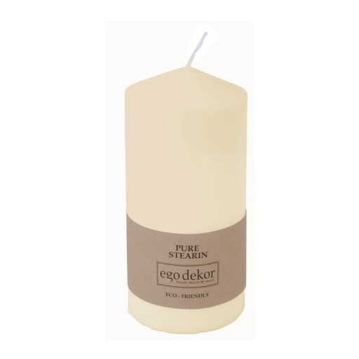 Lumânare Eco candles by Ego dekor Top, durată ardere 30 h, crem