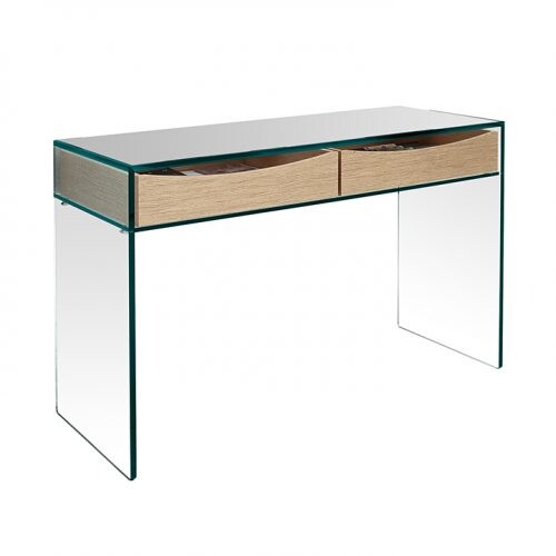 Masa consola Tonelli Design Gulliver 2  design M. U.  115x45cm  h 80cm  sticla transparenta