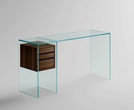 Masa consola Tonelli Design Marcell Consolle  design Massimo Castagna  130x45cm  h 75cm  sticla clara