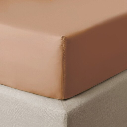 Cearceaf de pat cu elastic Descamps Sublime 180x200cm  Sienne