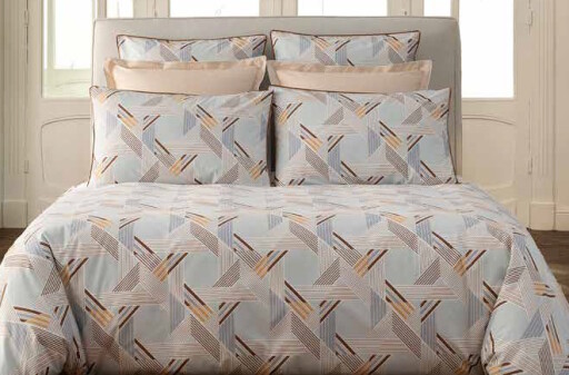 Cearceaf pentru pilota Descamps Florilege 200x200cm  Gri Perla