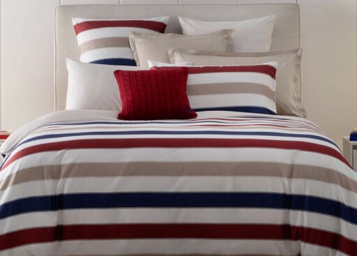 Cearceaf pentru pilota Tommy Hilfiger Sharp Lines 200x200cm  Deep Red