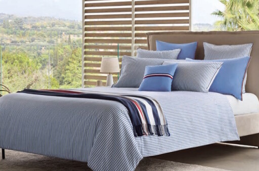 Cearceaf pentru pilota Tommy Hilfiger Two-Tone Stripes 240x220cm  Abyss