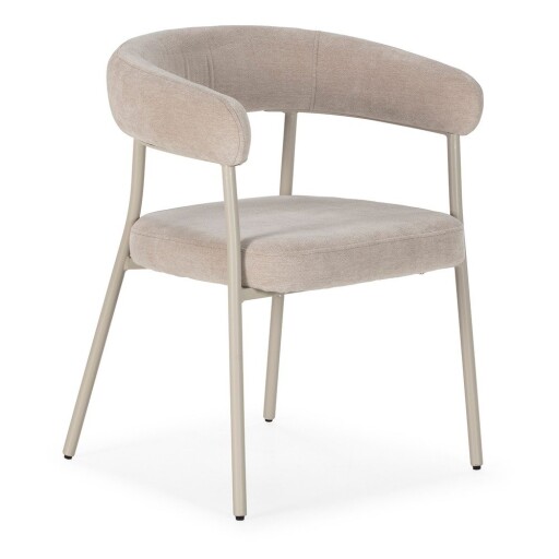 Set de scaune de sufragerie bej cu cotiere 2 buc. tapițat Yuri – MOME