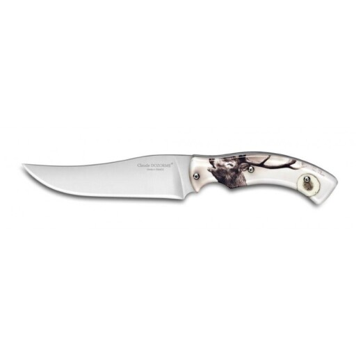 Cutit Claude Dozorme Hunting Carving  maner model cerb  lama inox