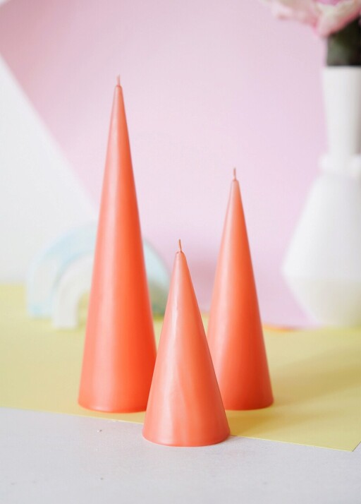 Set 3 lumanari, MUM0225, Roz somon