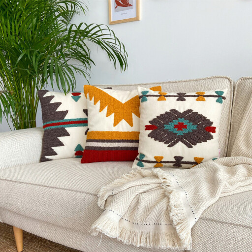 Set perne decorativet, Gordion Velvet Pillow Set With İnsert, 20% in, 80% poliester, Roșu / Gri / Turcoaz / Verde de mare / Gri deschis