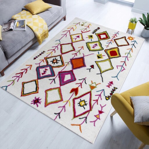 Covor, GR632, 120x170 cm, Poliester, Crem