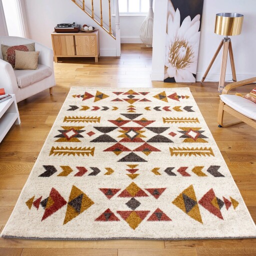 Covor, GR631, 150x230 cm, Poliester, Crem / Galben