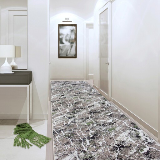 Covor, 404, 80x300 cm, Poliester, Gri-verzui