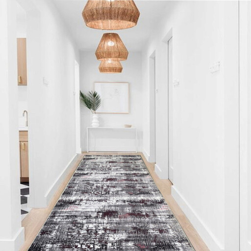 Covor, 1040, 100x150 cm, Poliester, Gri/Roz