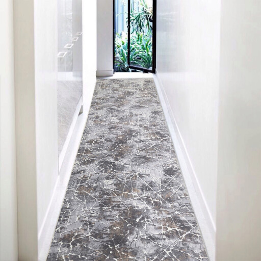 Covor, 1084, 150x150 cm, Poliester, Gri/Muștar