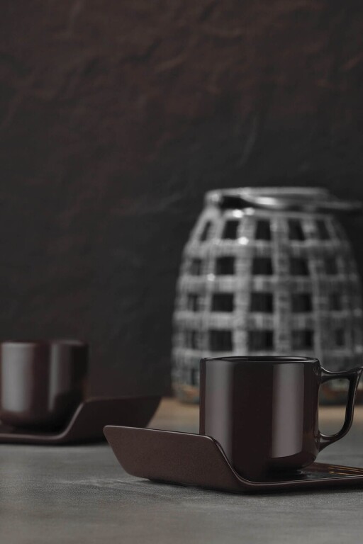 Set de cafea Kutahya Porselen, DS04KT0004, 4 piese, portelan