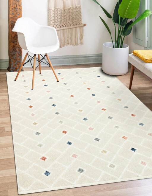 Covor, TRS 04, 120x180 cm, Poliester, Crem