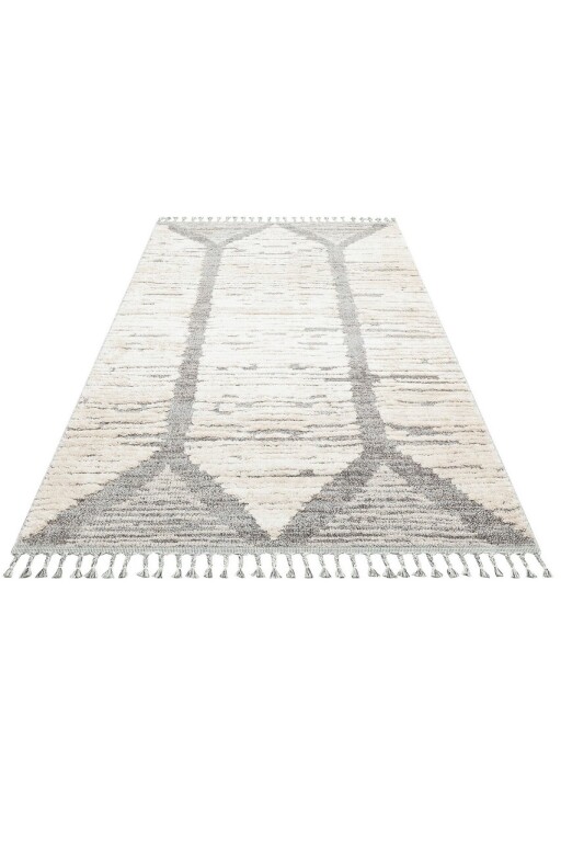 Covor, Sdy 01, 120x180 cm, Polipropilena, Alb/Gri