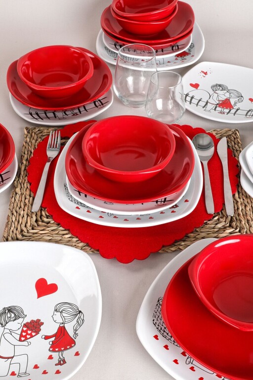 Serviciu de masa, 24 piese, TY001024F800A, Keramika, ceramica, multicolor