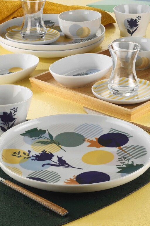 Serviciu de masa breakfast 26 piese MOD30KH60011993, Kutahya Porselen, portelan, multicolor