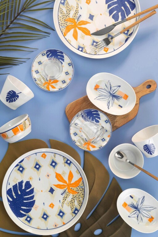 Serviciu de masa breakfast 26 piese MOD30KH60012001, Kutahya Porselen, portelan, multicolor