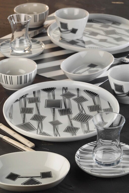 Serviciu de masa breakfast 26 piese MOD30KH60012007, Kutahya Porselen, portelan, multicolor