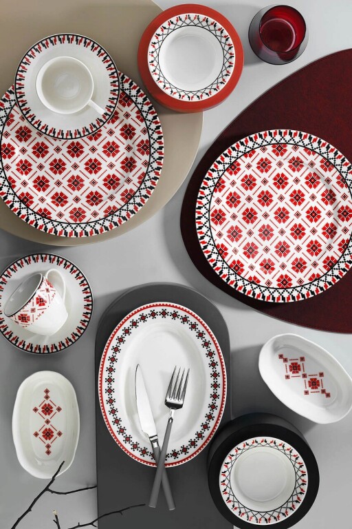 Serviciu de masa breakfast 28 piese INBNOLY16KH20, Kutahya Porselen, ceramica, multicolor