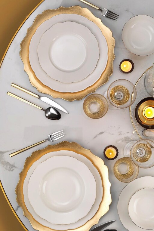 Serviciu de masa 24 piese BNOLY24Y2120, Kutahya Porselen, portelan, multicolor