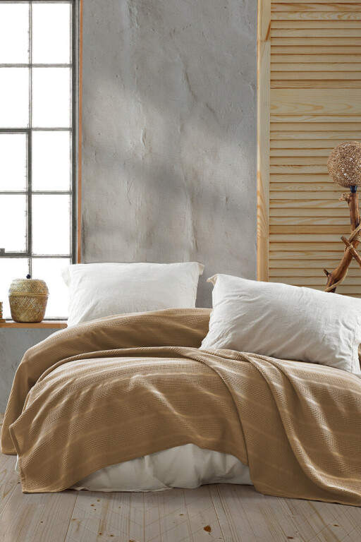 Cuvertura matlasata dubla, Leona - Mustard, Viaden, Bumbac