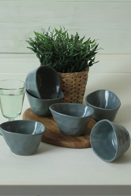 Set boluri pentru aperitive, Keramika, 275KRM2189, Ceramica , Nu absoarbe apa, Verde Mat