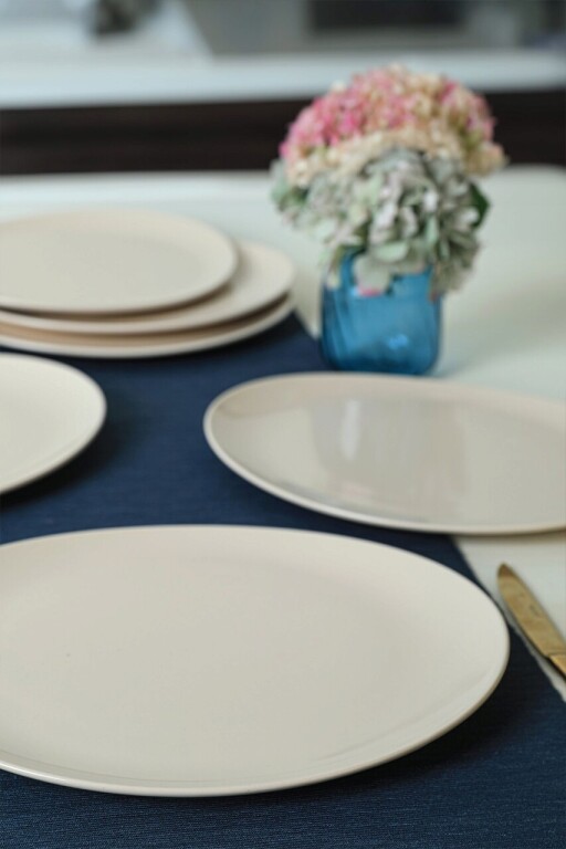 Set platouri servire, Keramika, 275KRM2160, Ceramica , Nu absoarbe apa, Crem