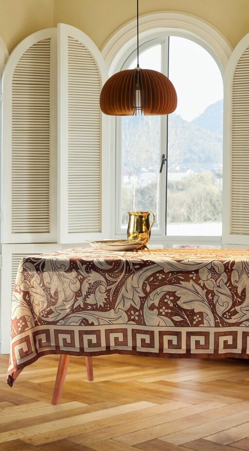 Fata de masa, SX - Kitchen, 626SRT1124, Poliester , Dimensiune: 135 x 200 cm (1 bucată), Tigla Roșu/Alb