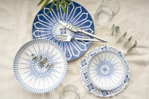 Serviciu de masa, Güral Porselen, 387GRP1357, Portelan , Farfurie intinsa 25x25x2 cm, Multicolor