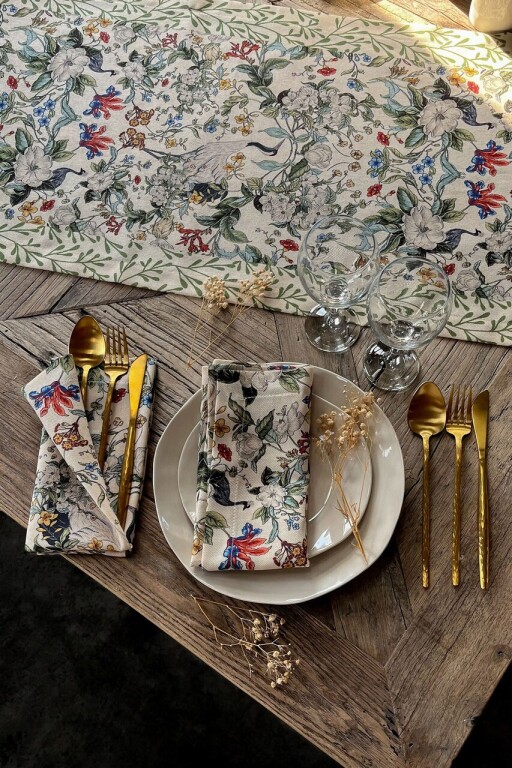 Traversa de masa, SX - Kitchen, 626SRT1146, Poliester , Dimensiune: 45 x 150 cm (1 bucată), Bej