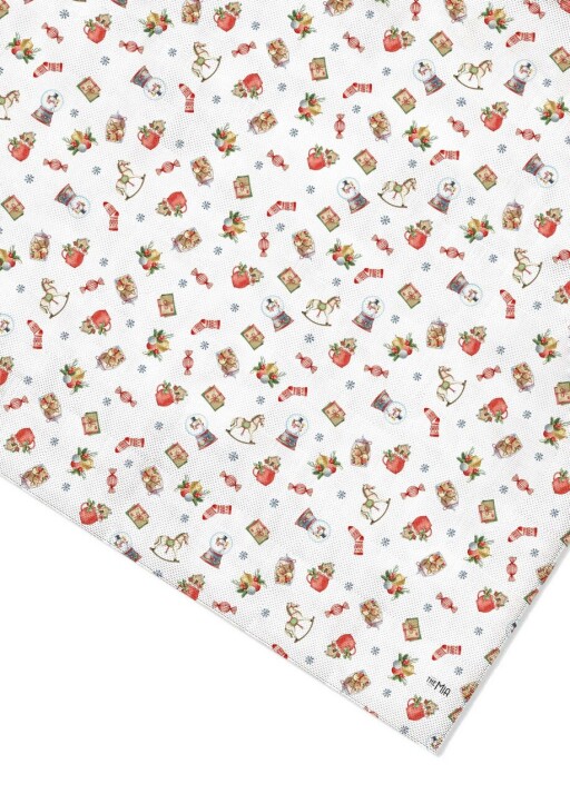 Fata de masa, Hermia, 280TMA1633, Mașină de spălat vase - nesigură / Cuptor cu microunde - nesigură, Alb/Rosu